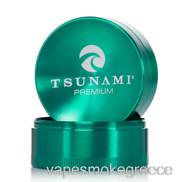 Vape Greece Tsunami 2,4 ιντσών βυθισμένο επάνω μύλος 4 τεμαχίων πράσινο (63 Mm)